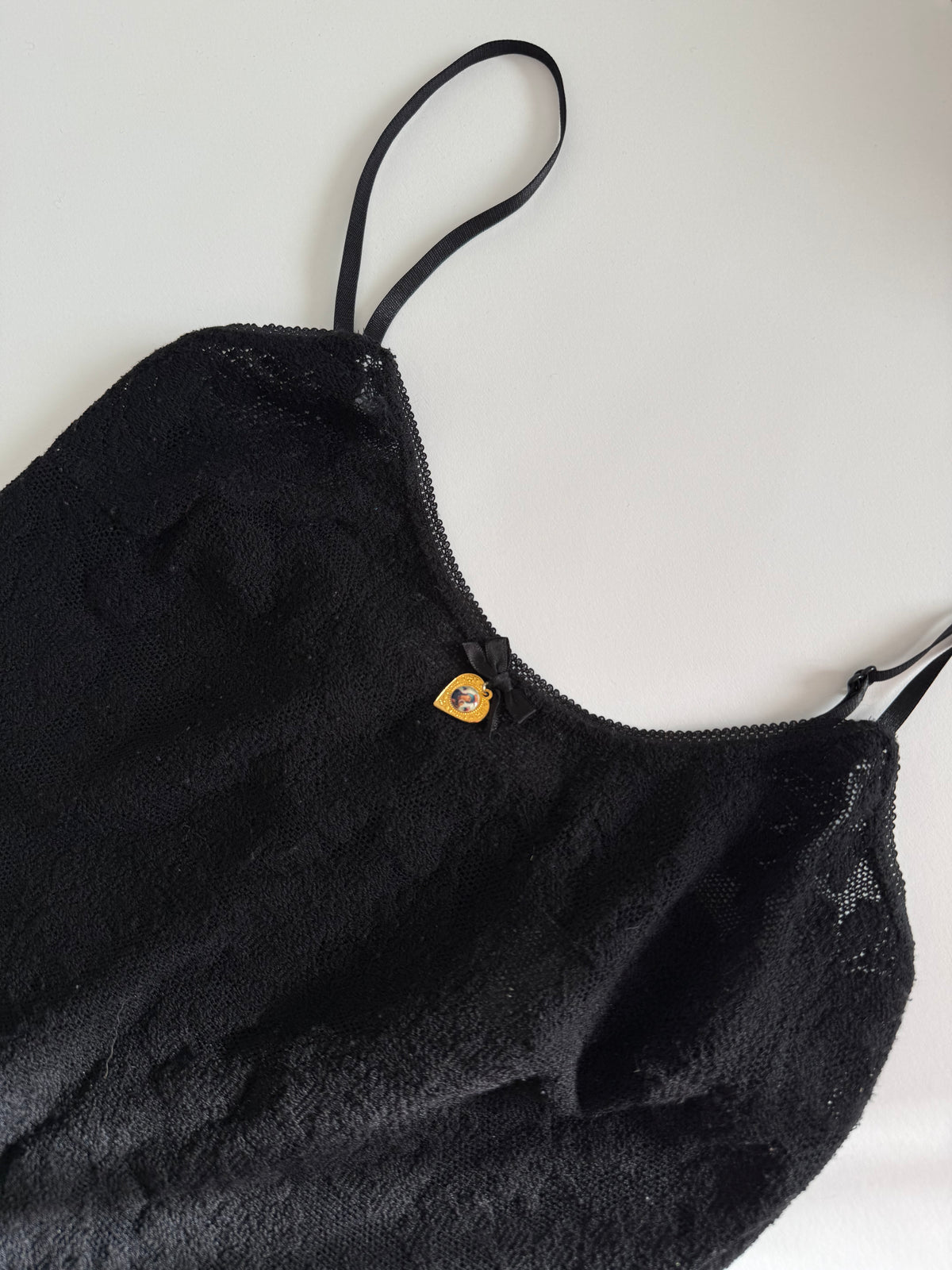 D&g SS 1995 Virgin Mary black lace midi dress