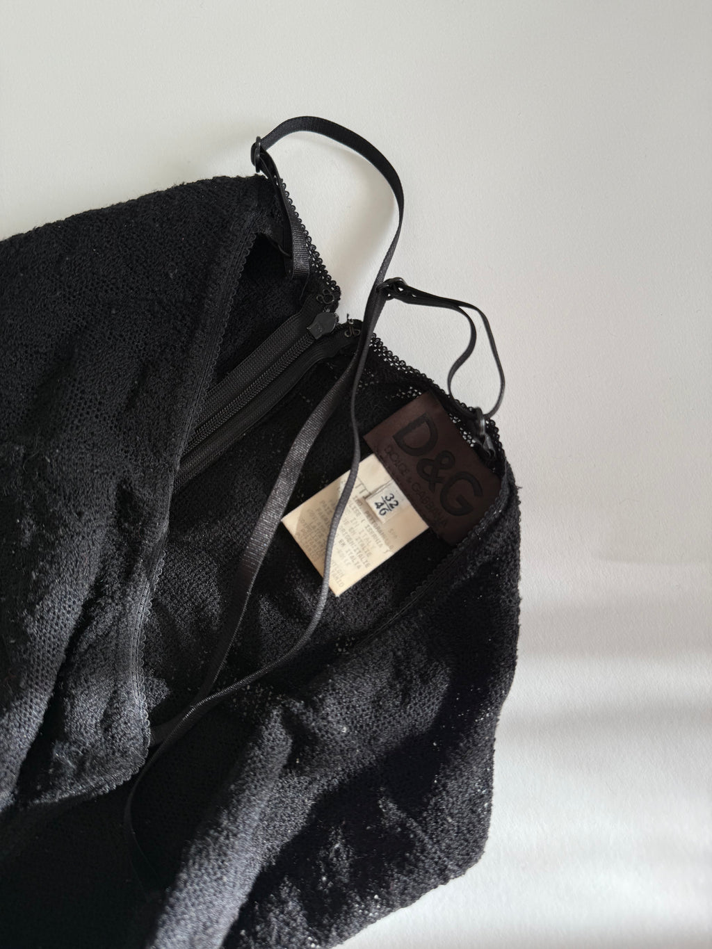 D&g SS 1995 Virgin Mary black lace midi dress