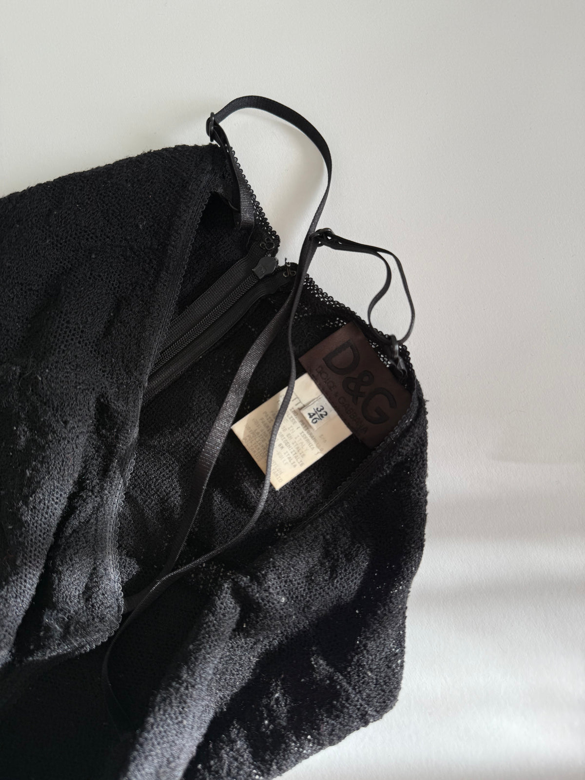 D&g SS 1995 Virgin Mary black lace midi dress