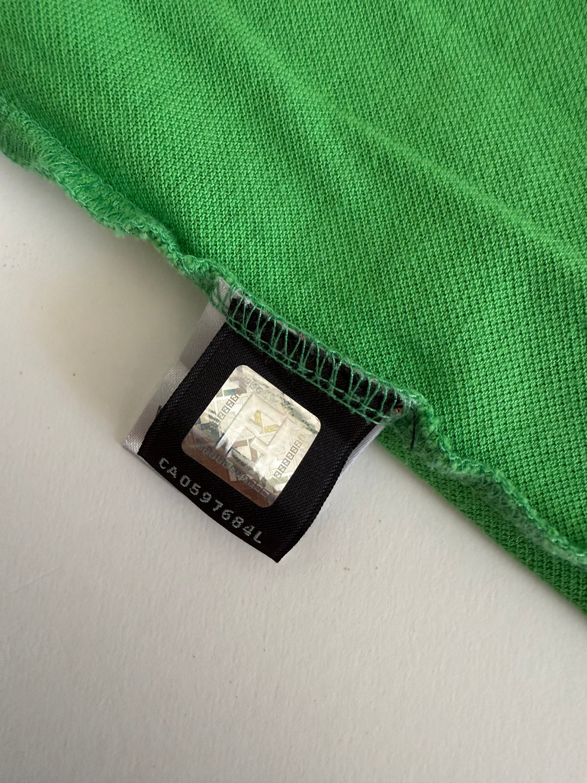 Fendi polo y2k green monogram border