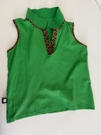 Fendi polo y2k green monogram border