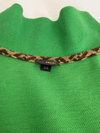Fendi polo y2k green monogram border