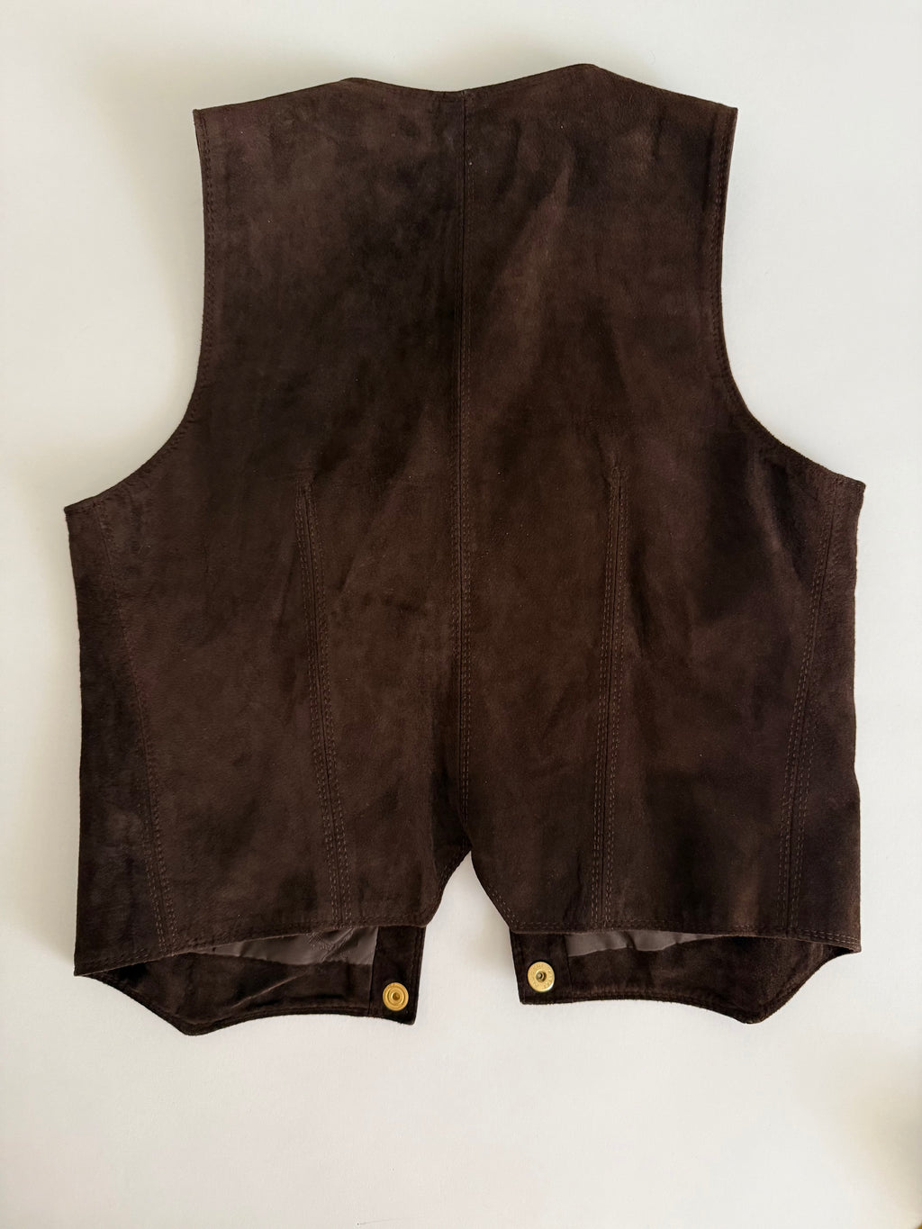 Rare iconic Celine suede logo button vest 70s
