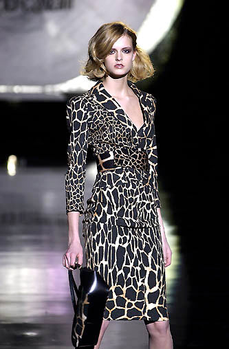 Roberto Cavalli FW 2000 Runway giraffe set