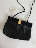 Ferragamo blue shoulder bag 90s
