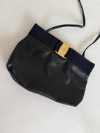 Ferragamo blue shoulder bag 90s