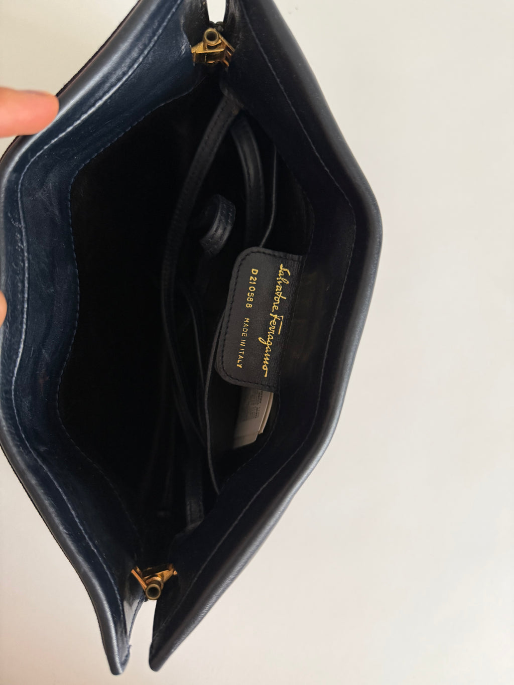 Ferragamo blue shoulder bag 90s