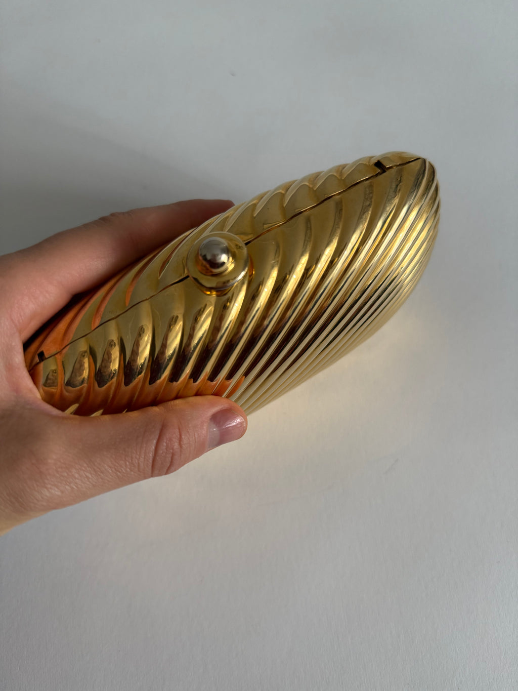 Italian rare gold clutch 80s