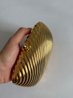 Italian rare gold clutch 80s