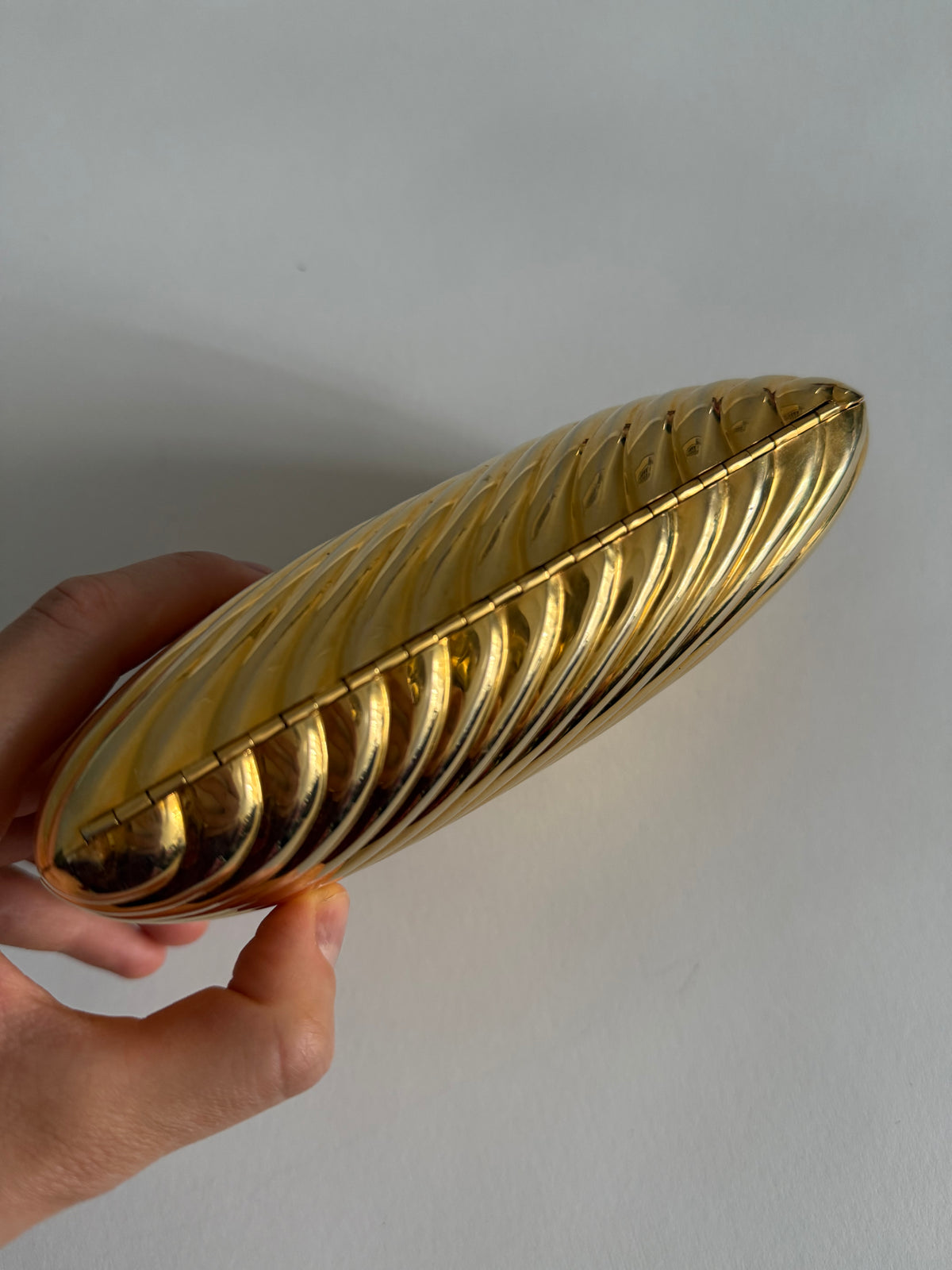 Italian rare gold clutch 80s