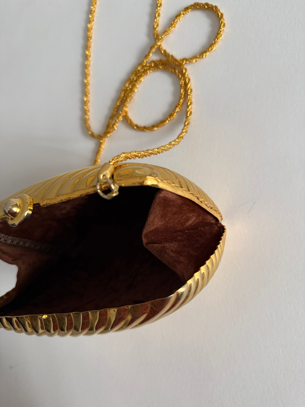 Italian rare gold clutch 80s