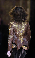 Roberto Cavalli Runway FW 2004 brown leather embellished jacket