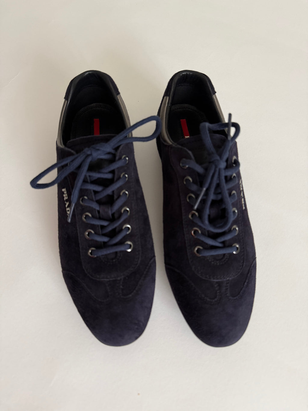 Prada navy suede sneakers vintage