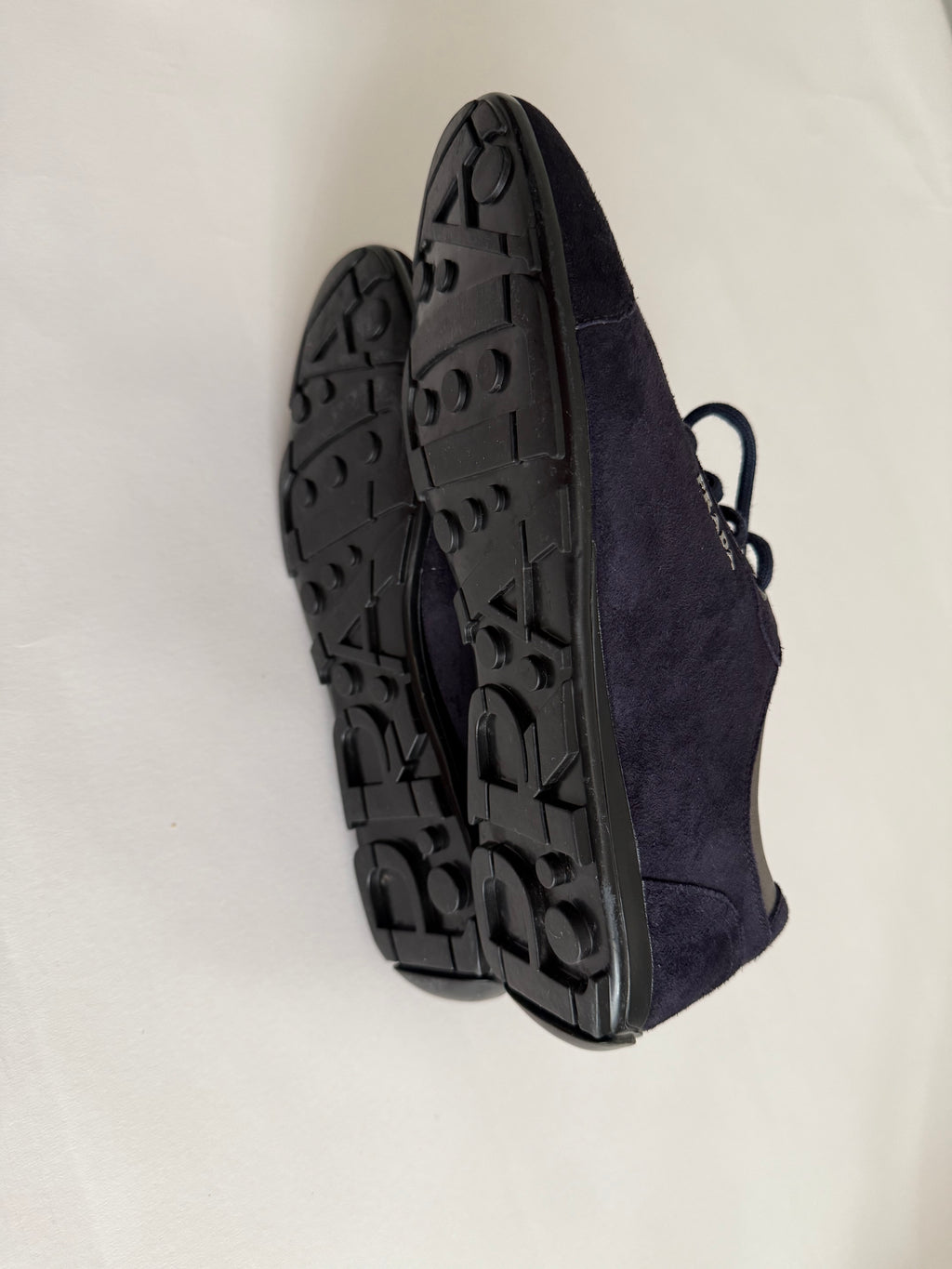 Prada navy suede sneakers vintage