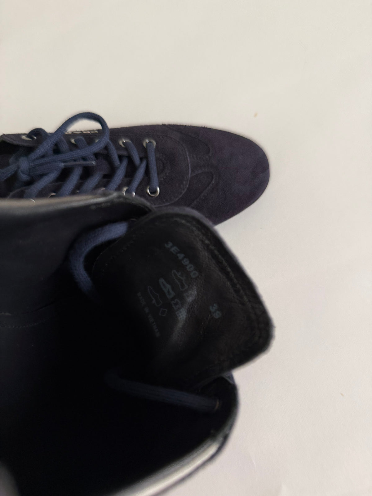Prada navy suede sneakers vintage