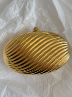 Minaudière gold egg clutch vintage