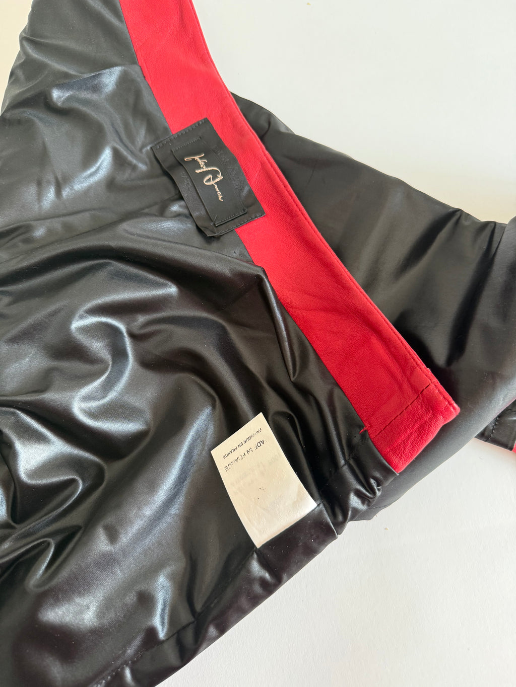 Rare Faycal Amor SS 2004 red leather pants