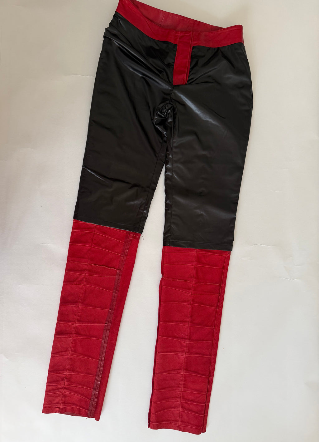 Rare Faycal Amor SS 2004 red leather pants