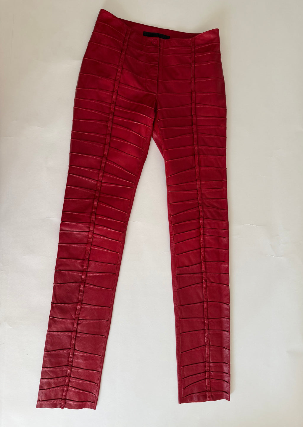 Rare Faycal Amor SS 2004 red leather pants
