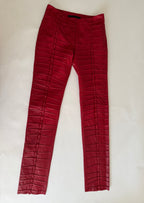 Rare Faycal Amor SS 2004 red leather pants