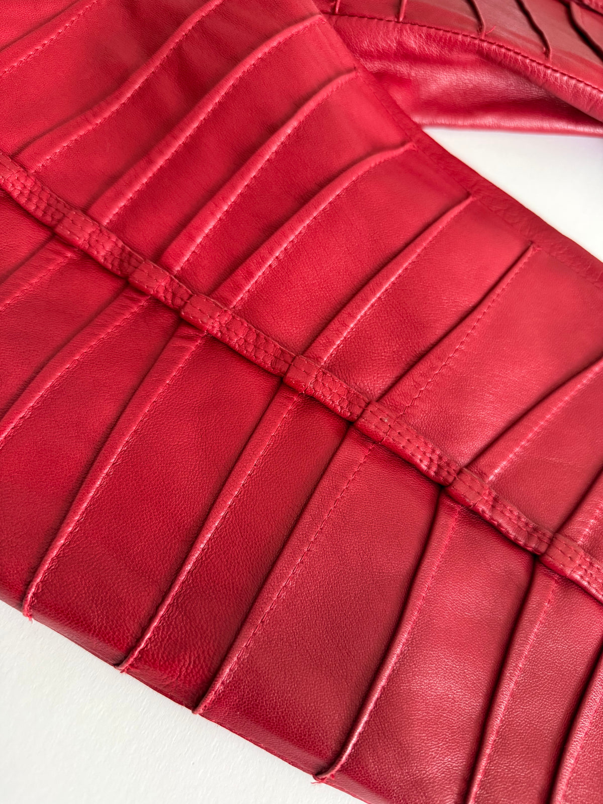 Rare Faycal Amor SS 2004 red leather pants