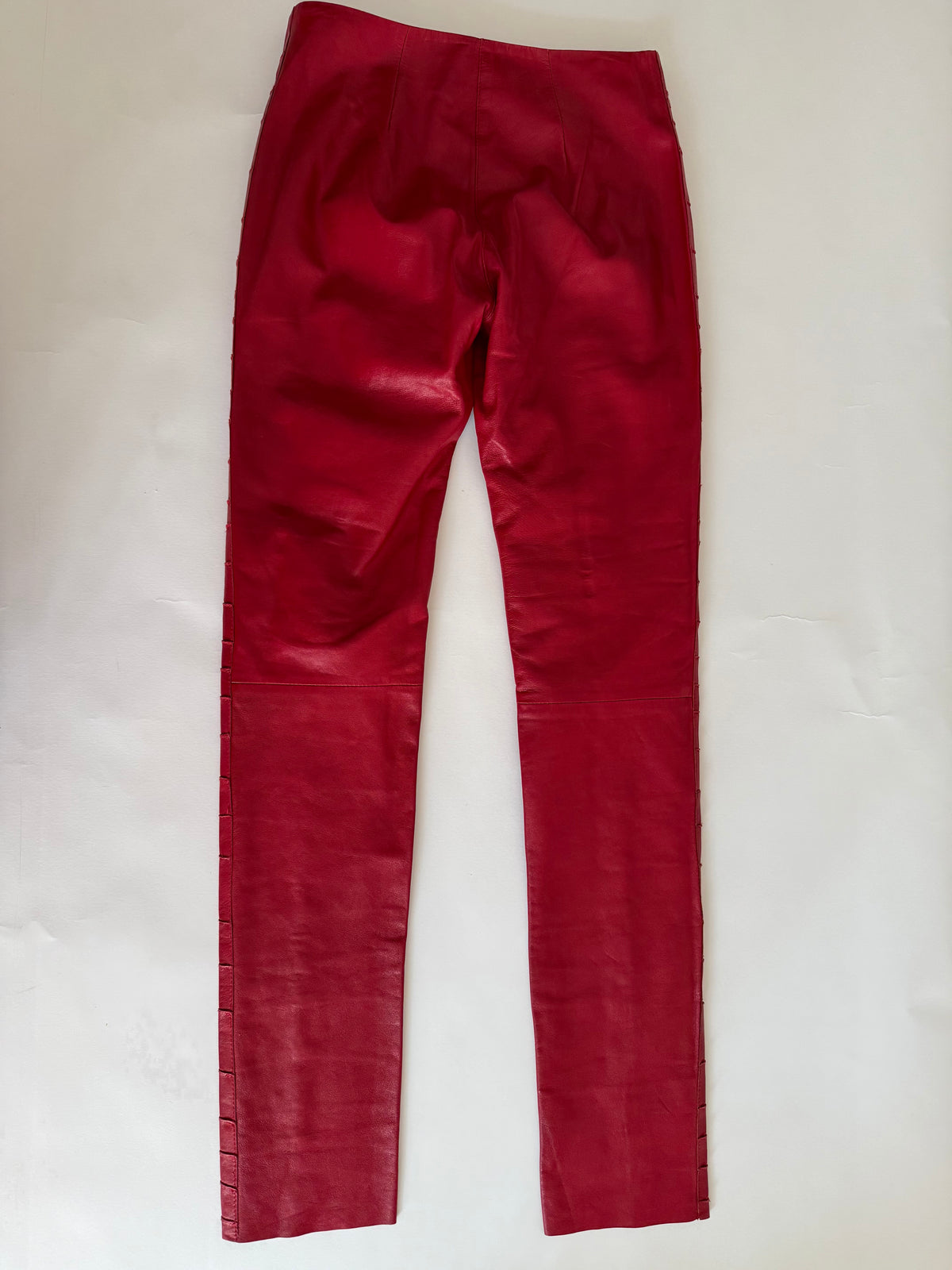 Rare Faycal Amor SS 2004 red leather pants