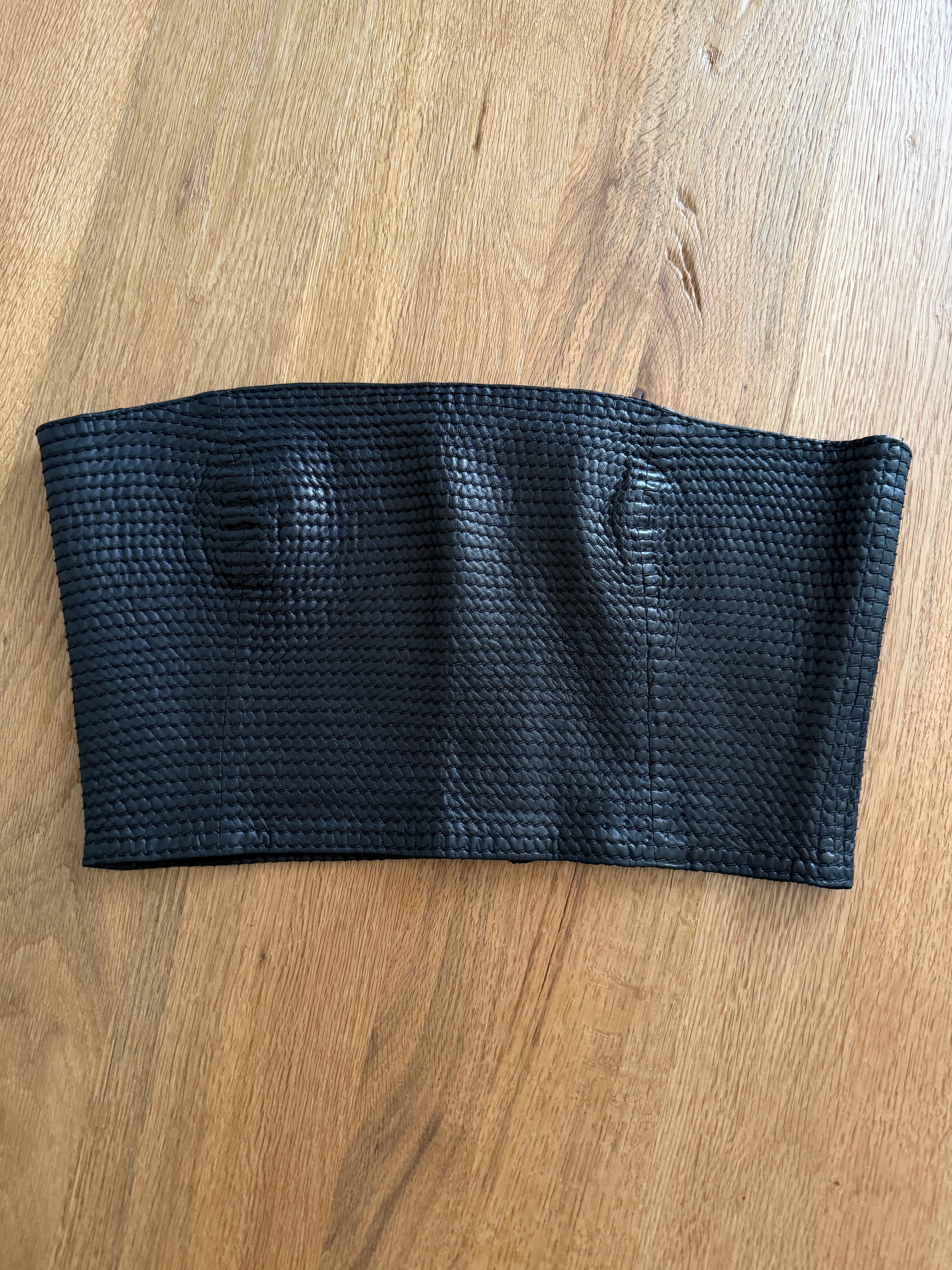 Gianfranco Ferré 90s top leather
