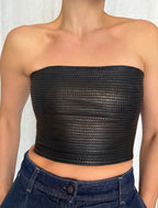 Gianfranco Ferré 90s top leather