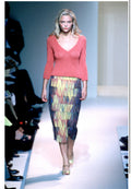 Rare Iceberg SS 1999 Runway silk rainbow skirt