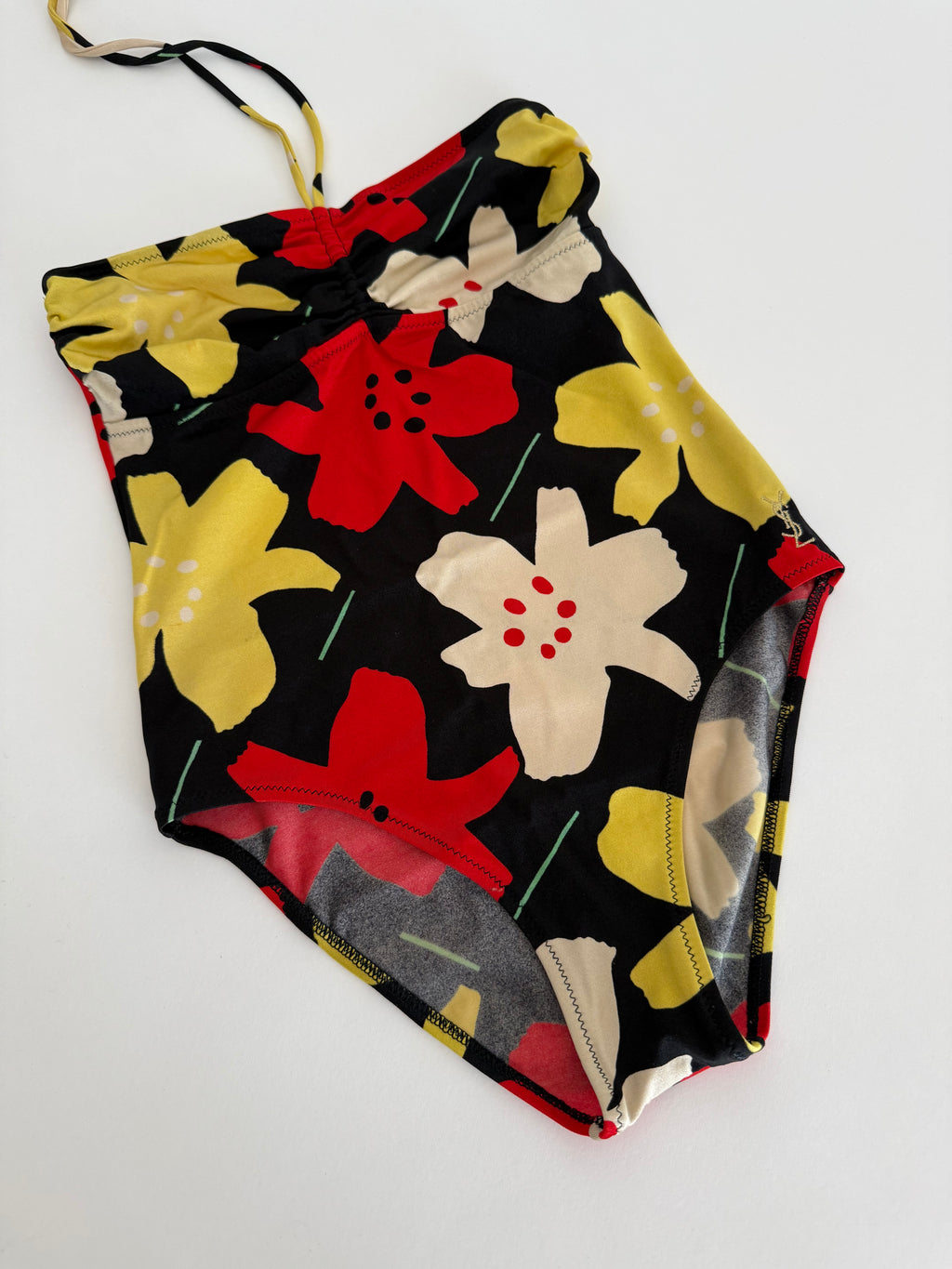 YSL one-piece swimwear flowers