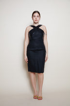 Albert Nipon mini black dress