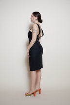 Albert Nipon mini black dress