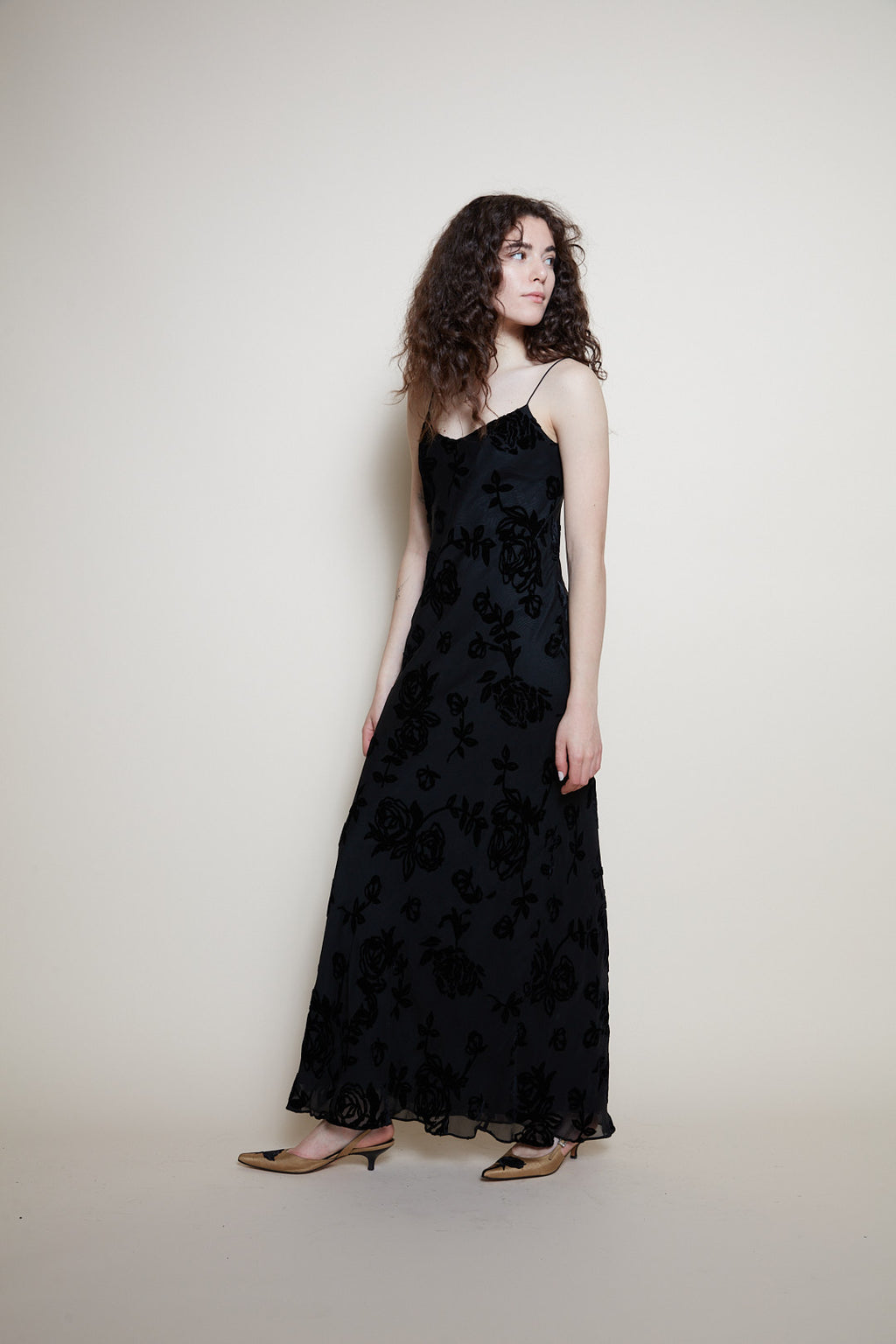 Ralph Lauren silk evening dress