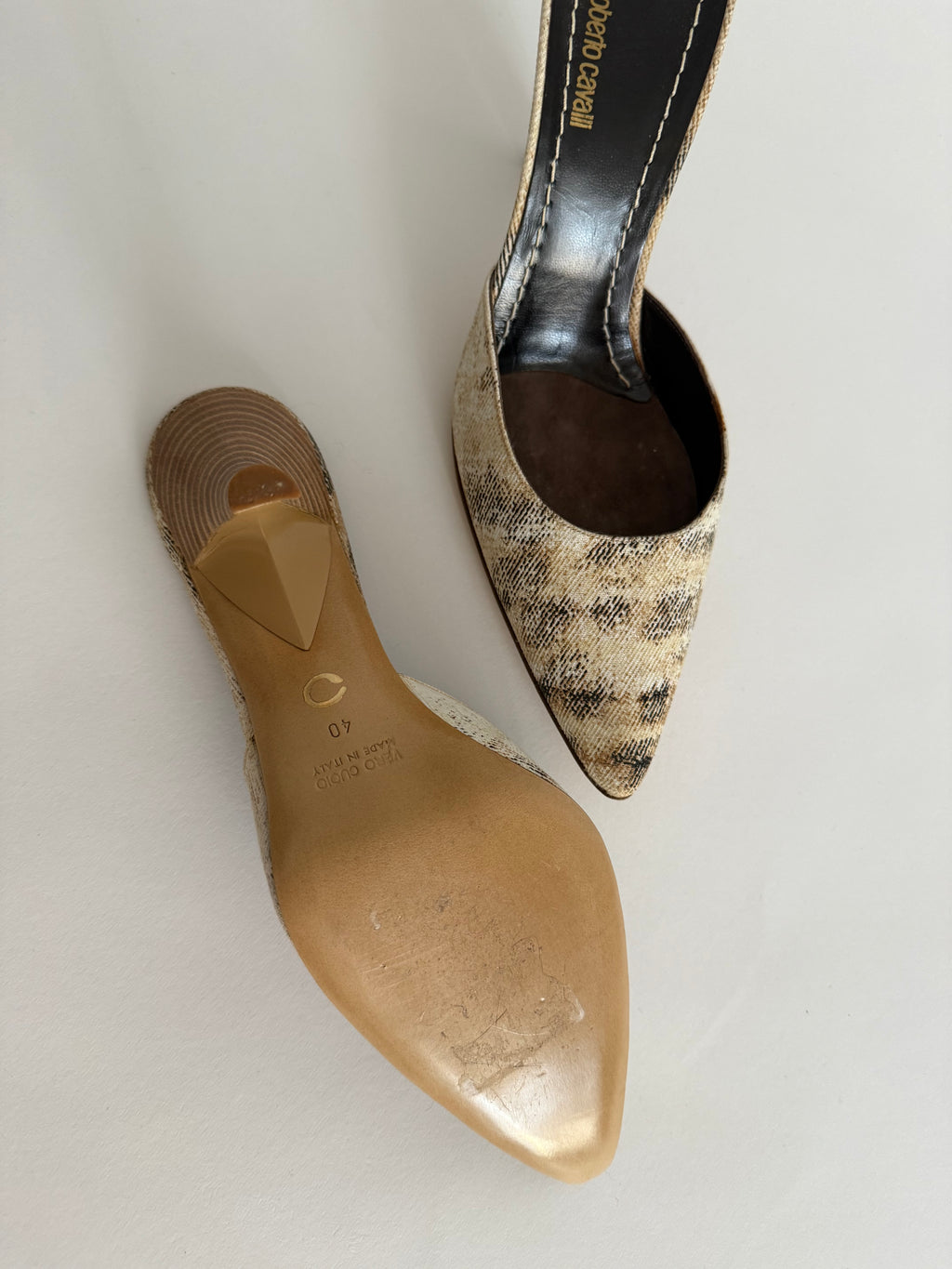 Roberto Cavalli tela mules S/S 2002