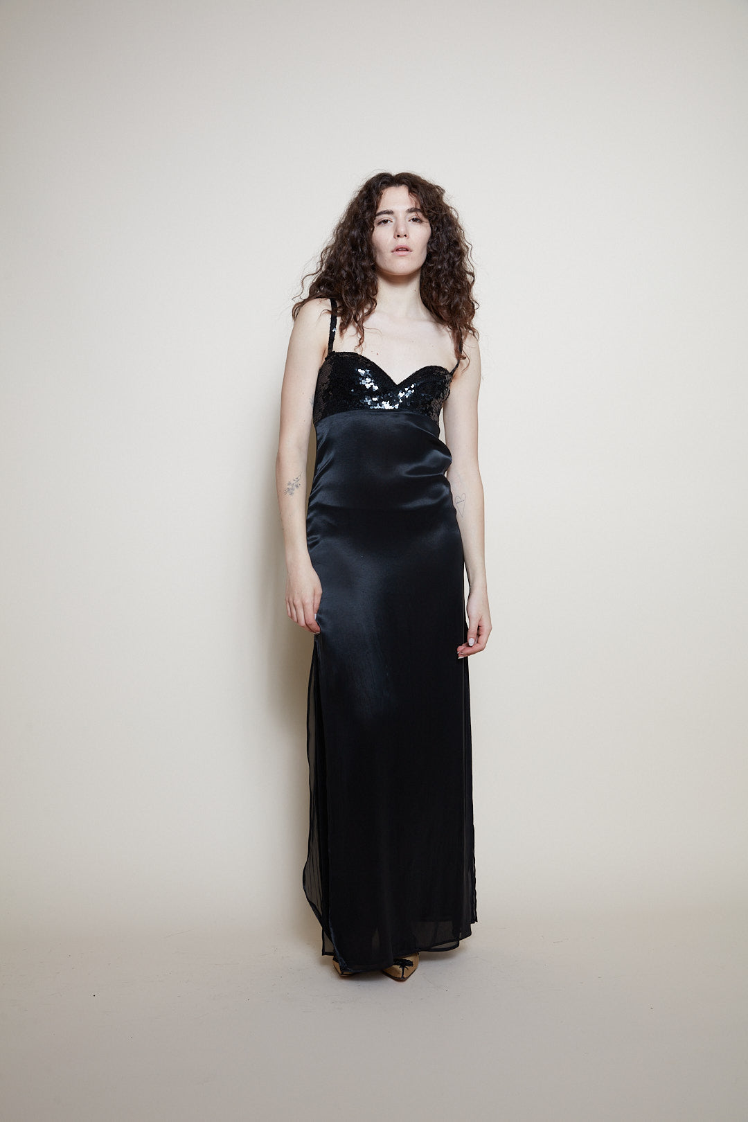 Georges Rech black sequin dress