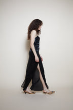 Georges Rech black sequin dress