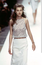 Cerruti 1881 SS 1997 Runway silk beaded embroidered dress