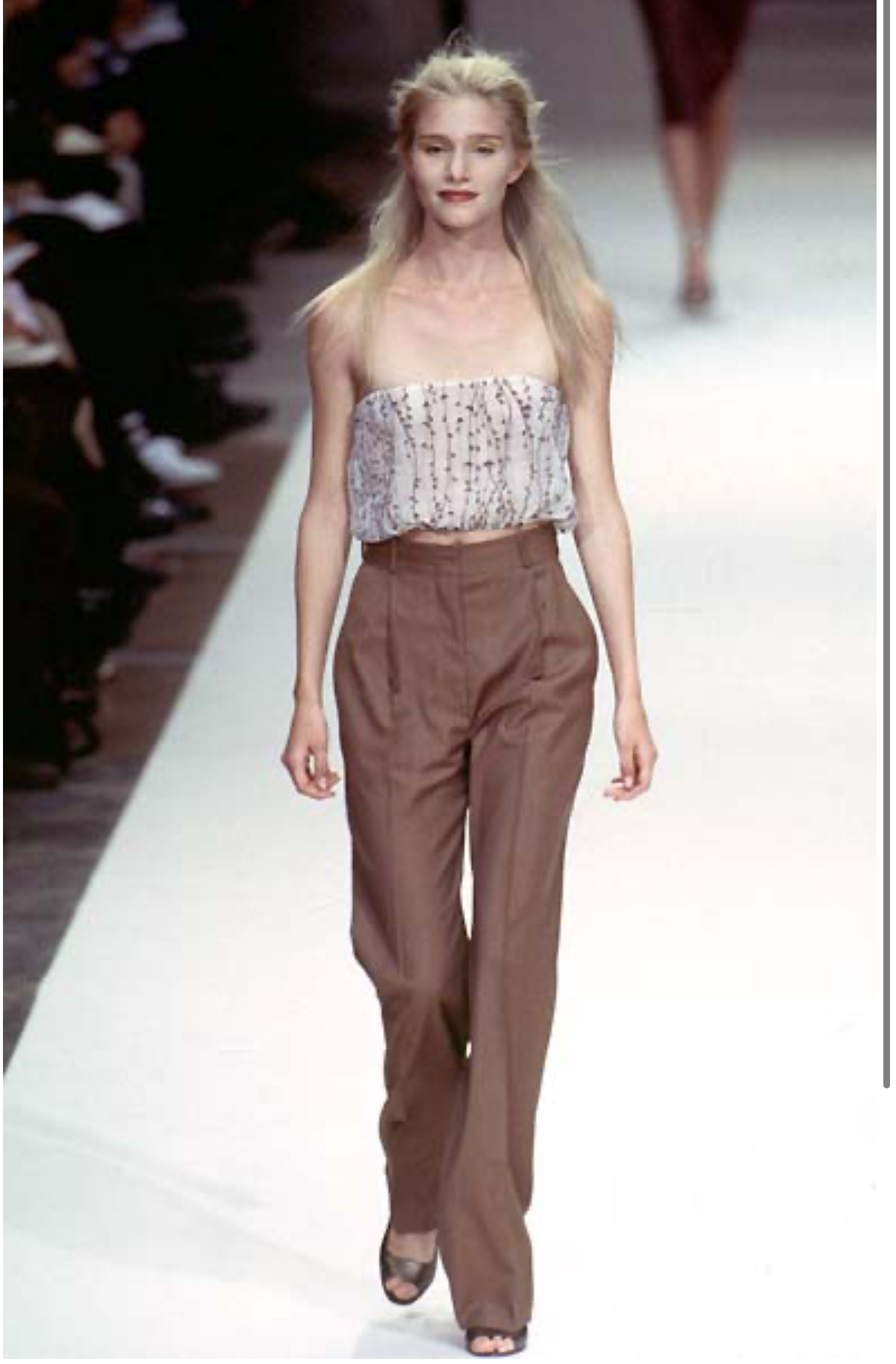 Cerruti 1881 SS 1997 Runway silk beaded embroidered dress
