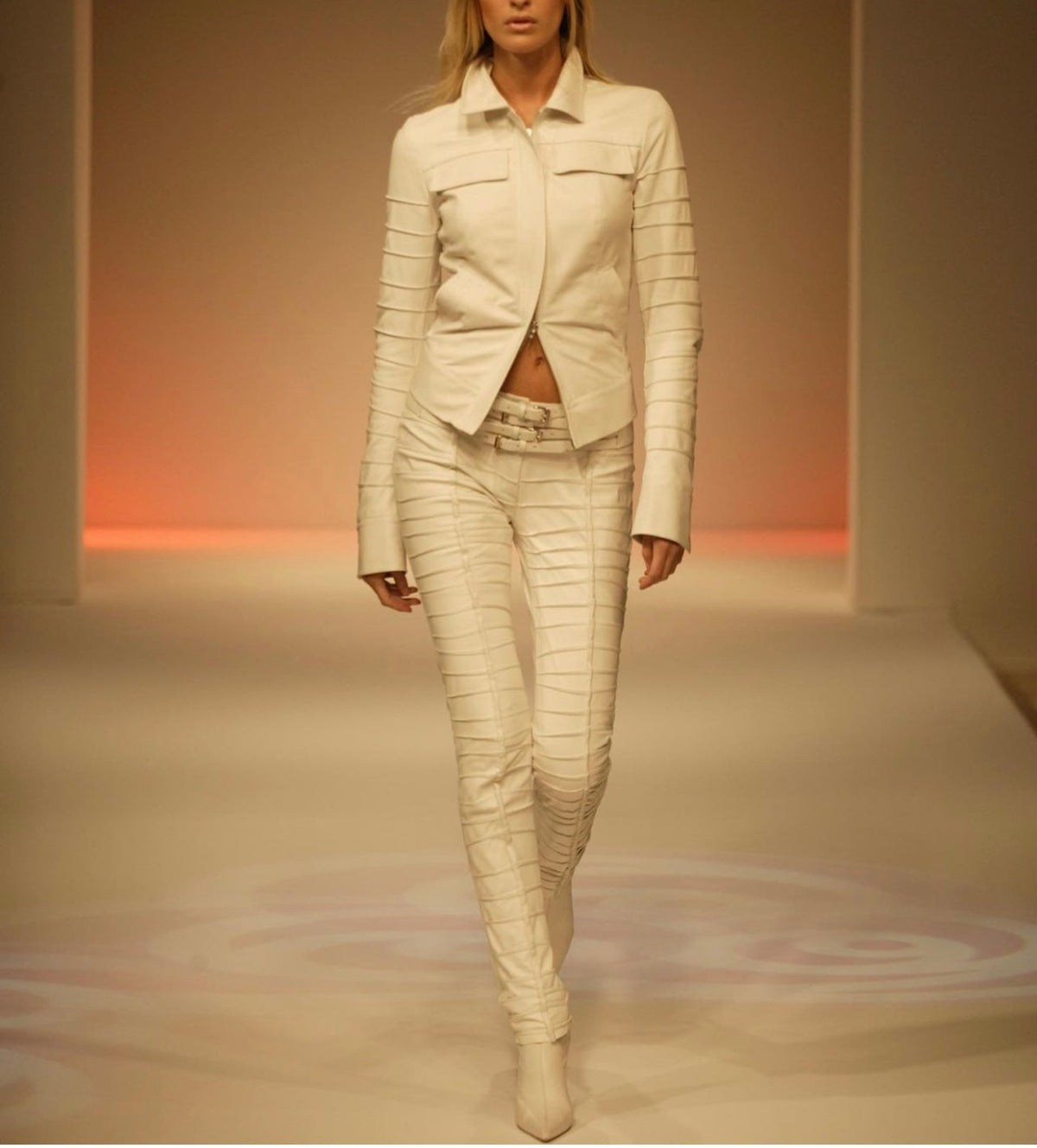 Rare Faycal Amor SS 2004 red leather pants
