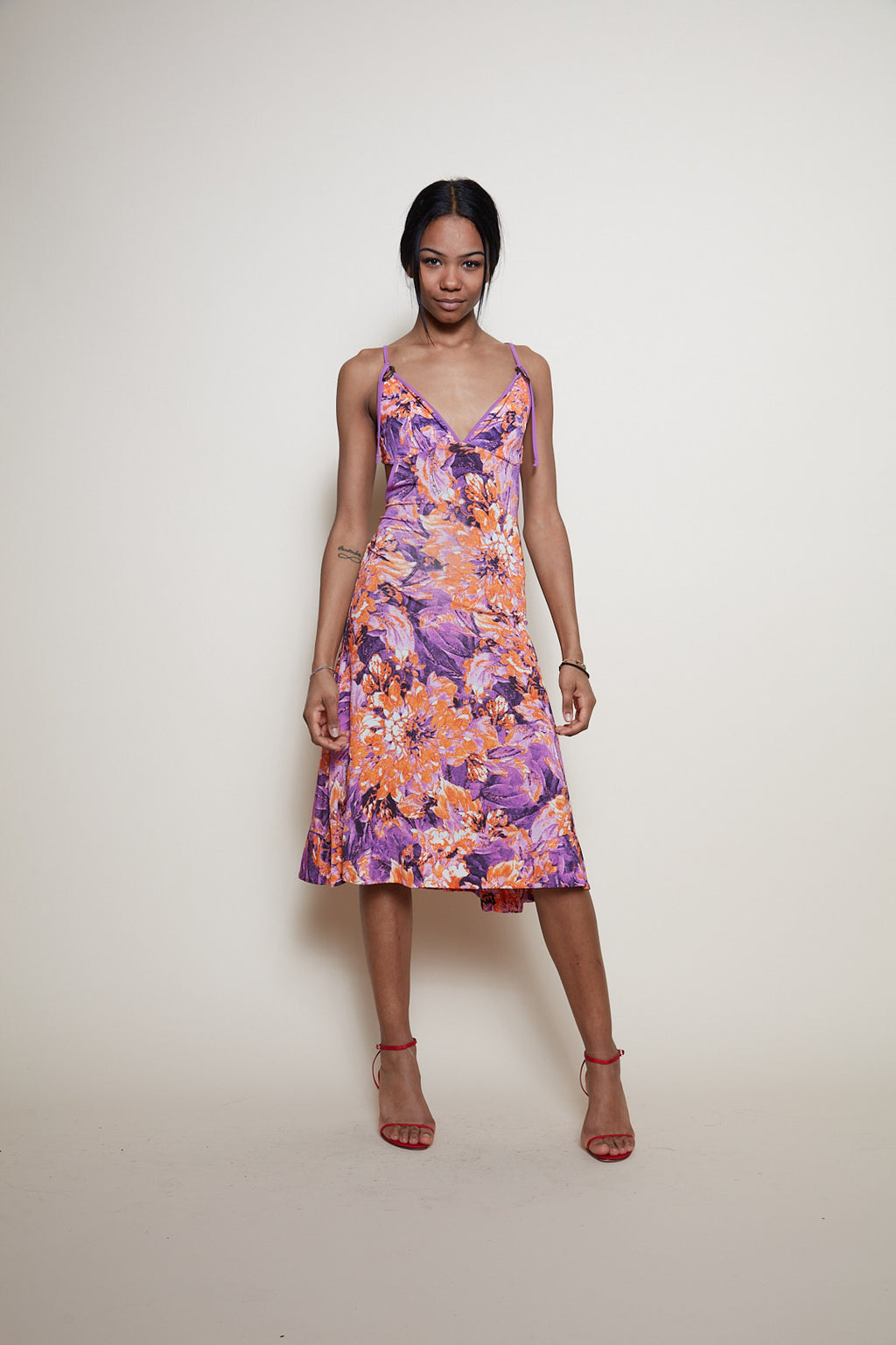 Just cavalli floral dress open back
