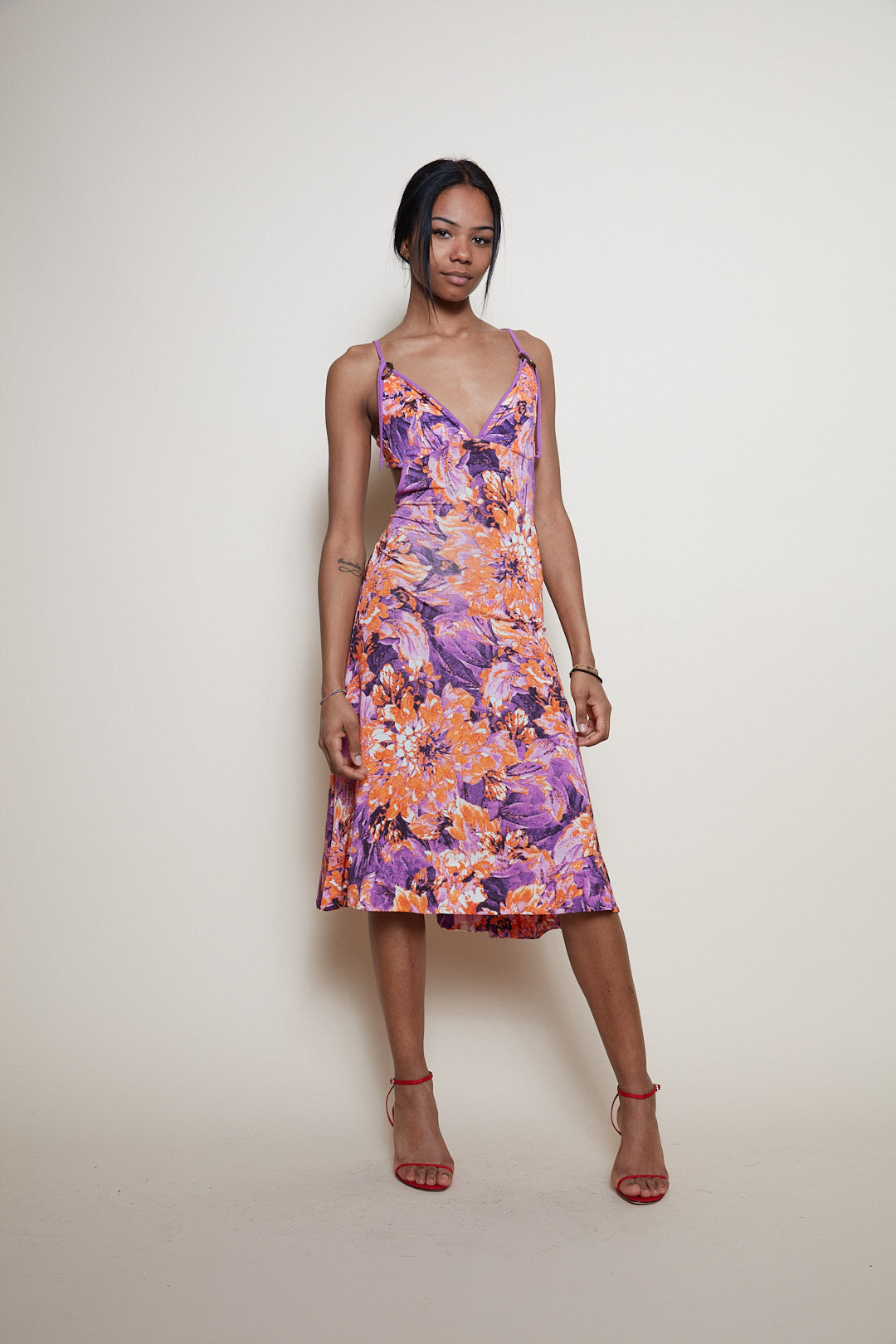 Just cavalli floral dress open back