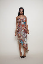Vintage midi silk dress