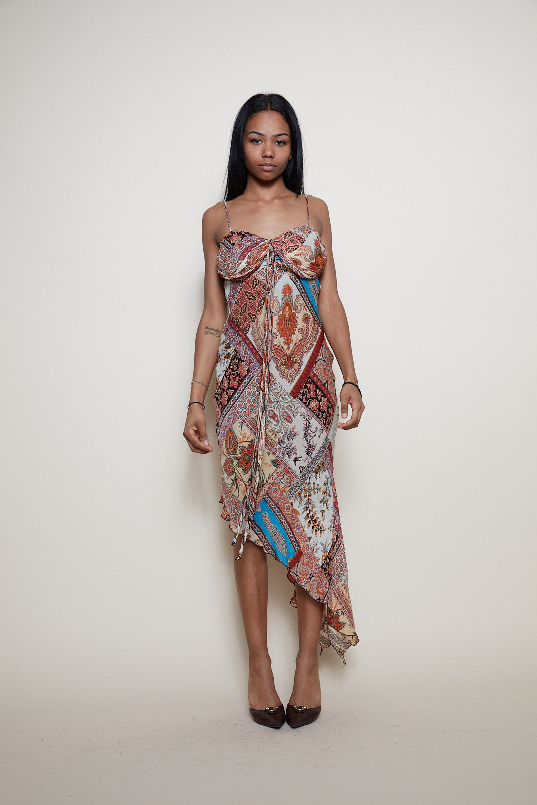 Vintage midi silk dress