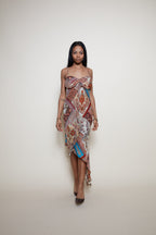 Vintage midi silk dress