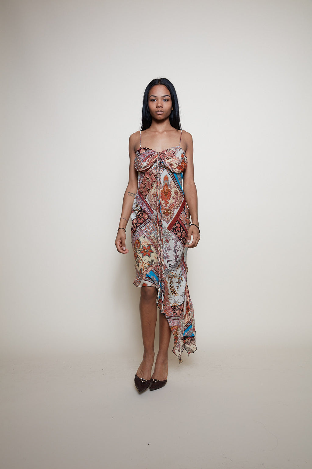 Vintage midi silk dress