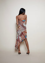 Vintage midi silk dress