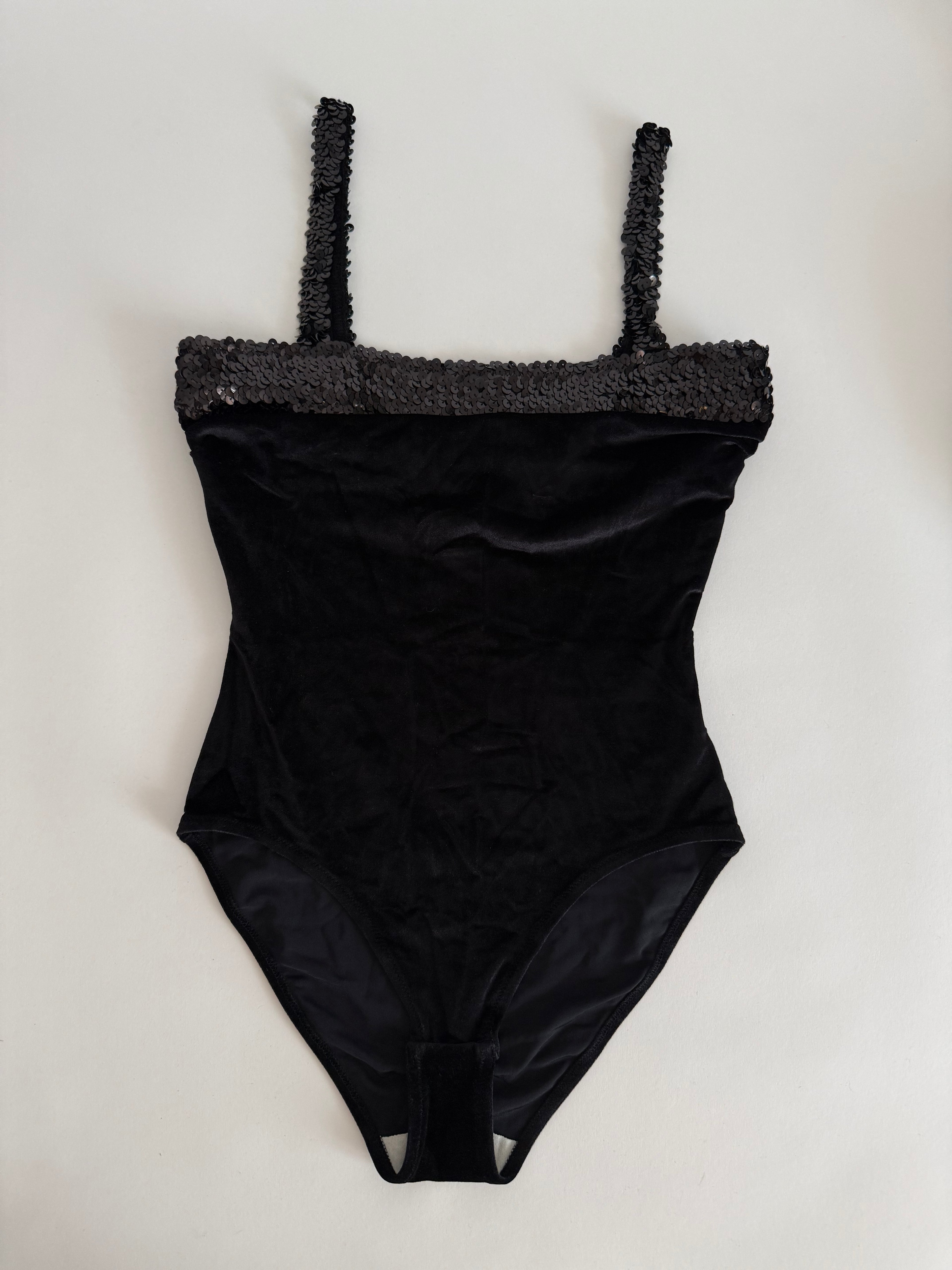Oleg Cassini velvet sequins body