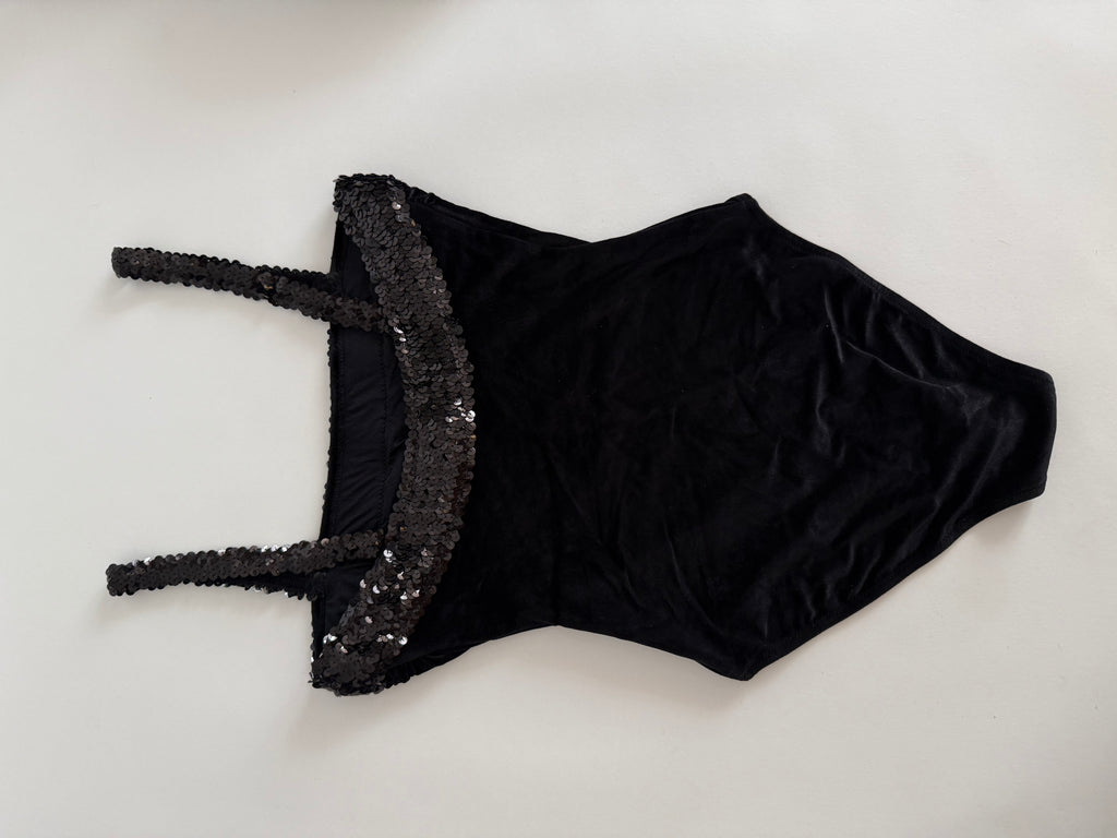 Oleg Cassini velvet sequins body