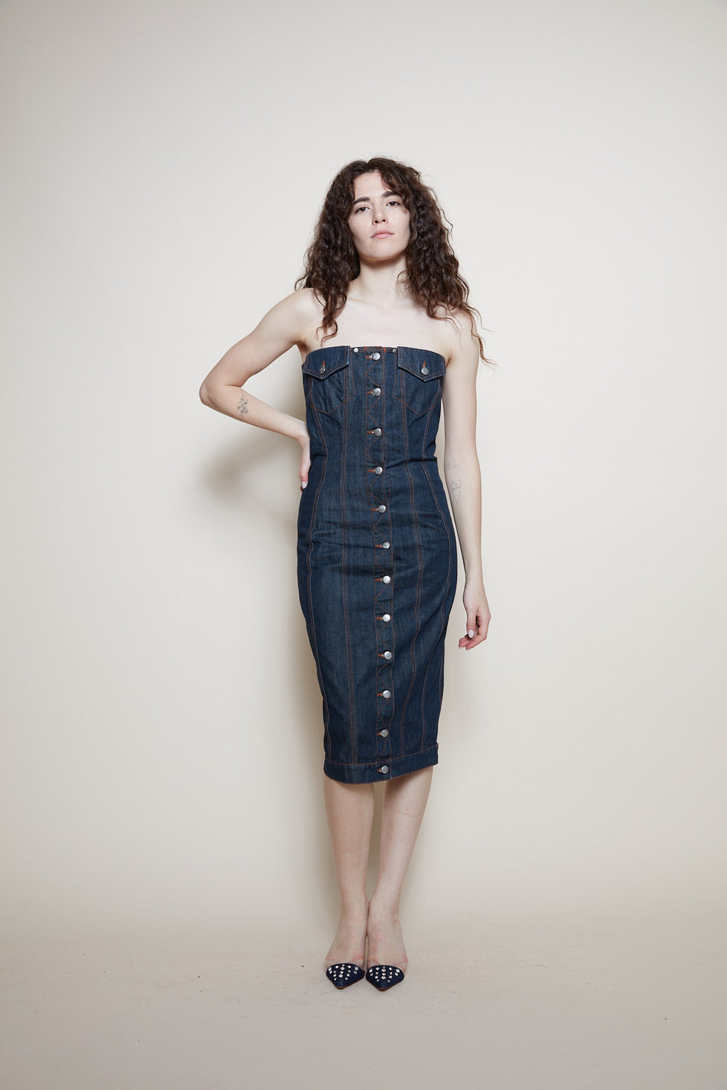 Jean Paul Gaultier 90s denim dress
