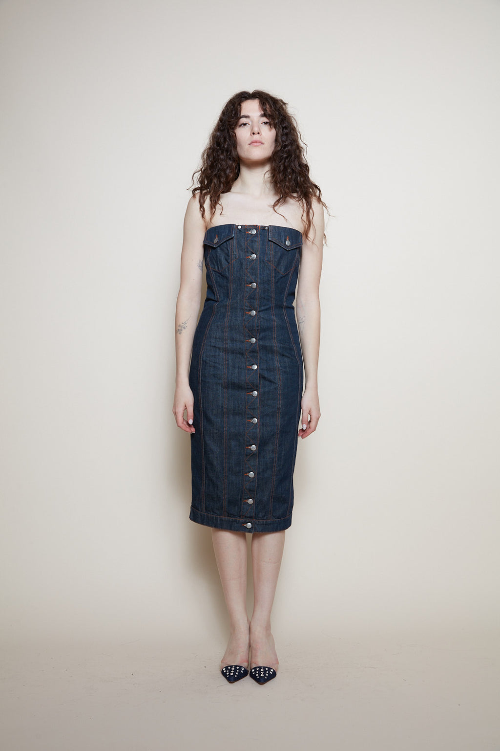 Jean Paul Gaultier 90s denim dress